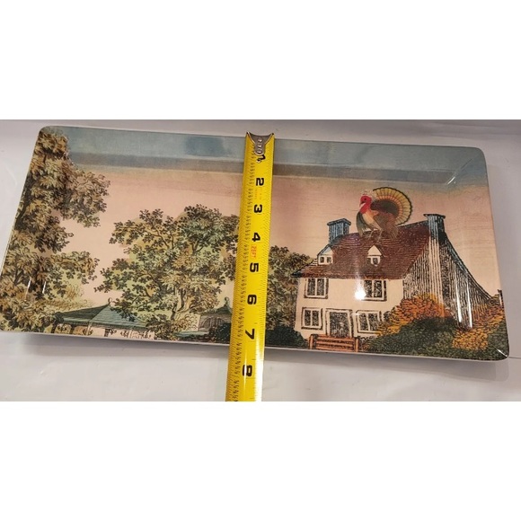 John Derian x Target Perched Turkey Melamine Serving Tray Rectangular Fall - Picture 6 of 7